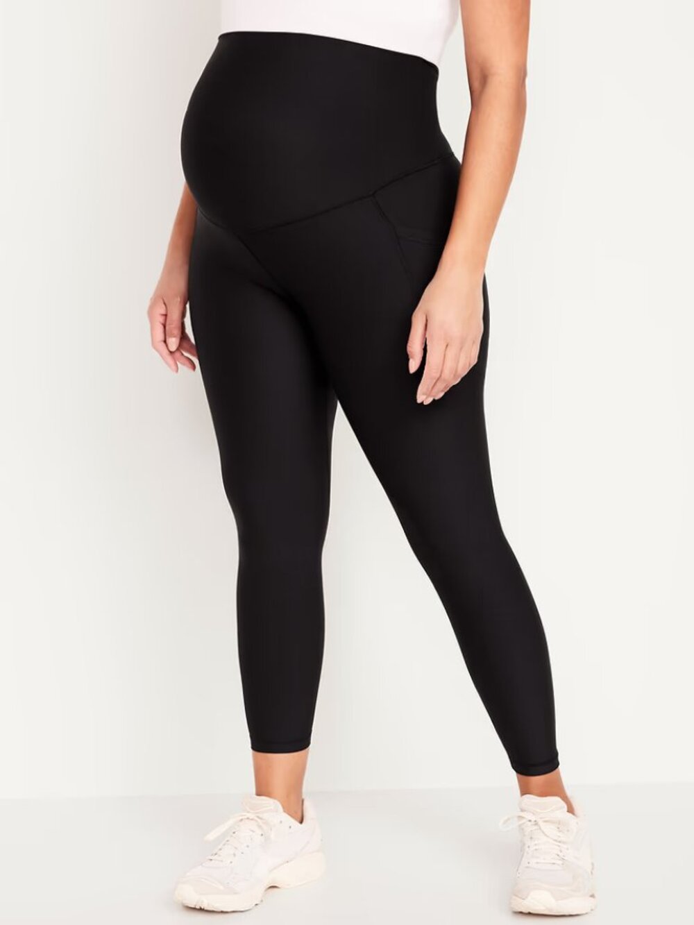 Old Navy Large Black Maternity Full-Panel PowerSoft 7/8 Leggings 70% off Retail